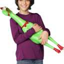 Crazy Huge Rubber Chicken - 29 Inch Giant Screaming Noise Makers for Parties, Pranks, Practical Jokes - Squeaks Up to 45 Seconds - Squawking Novelty Gag Gift Green