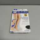 Truform 20-30 Mmhg Compression Stockings for Men & Women, Thigh High Length, Dot Top, Closed Toe, Black, Large (20-30 Mmhg)
