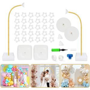 Bazen 8.2ft & 6ft Balloon Arch Kit Free Bending Shape Half Balloon Arch Stand with Base Floor Balloon Garland Stand Arch Frame Backdrop Stand for Wedding Baby Shower Birthday Yard Lawn Decorations
