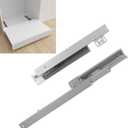 Undermount Shelf Drawer Slide Soft Close Bottom Support Under Mount Pull Out Drawer Track Full Extension Slide Out Drawer Glide Shelf Bracket for Kitchen Cabinet Trash Can Without Side Panel
