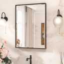 Oil Rubbed Bronze Mirror for Bathroom 22 x 30 Inch Beveled Frame Vanity Mirror, Tempered Glass, Shatterproof, for Modern Bedroom, Entryway, Living Room