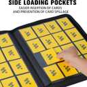 Premium 1000+ Pockets Card Binder,16 Pockets Trading Card Binder Ringless Side Loading Trading Card Album Folder for TCG -Blue