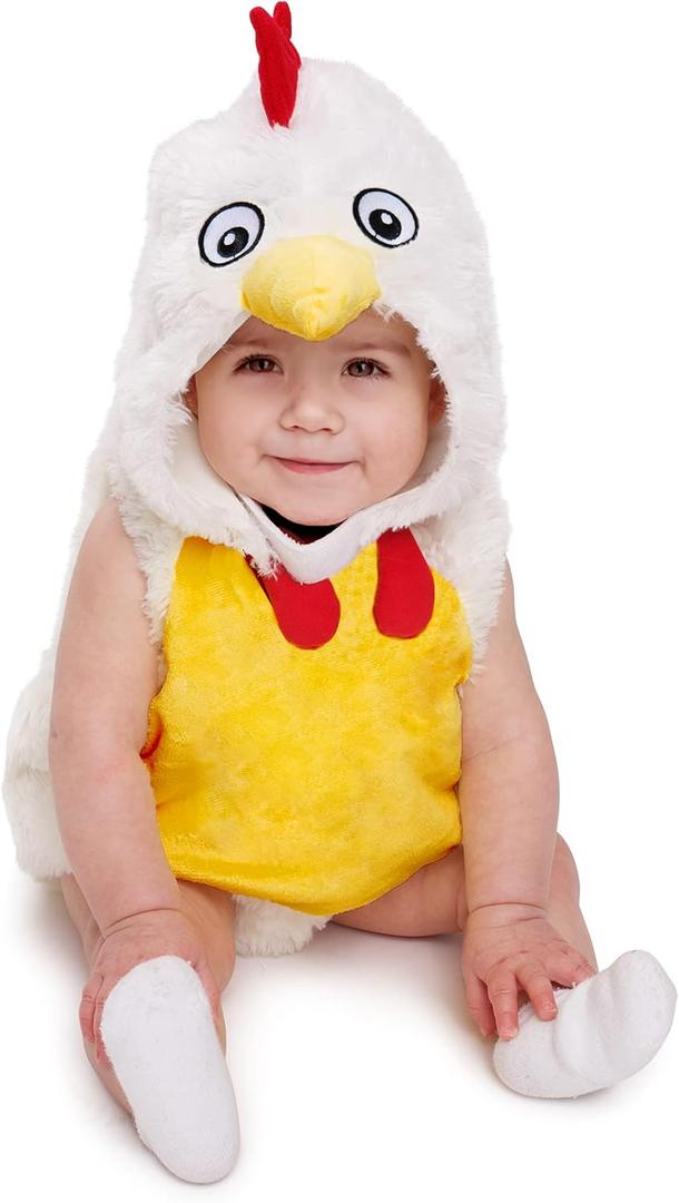 Kewlent Halloween Thanksgiving Infant Chicken Costumes Baby Rooster Costume For Girls And Boys (0-6 Months, Yellow)