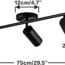 KCO Lighting Modern Matte Black Track Lighting 3-Lights Kitchen Track Lighting Fixtures Ceiling Indoor Flush Mount Ceiling Spotlights Dimmable LED Ceiling Spot Light (3-Light)