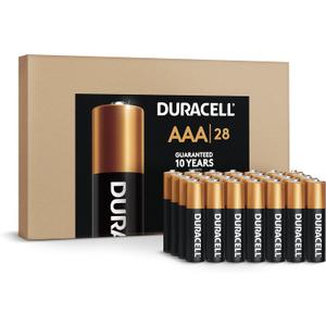 Duracell Coppertop AAA Batteries, 28 Count Pack Triple A Battery with Long-Lasting Power for Household and Office Devices (Ecommerce Packaging)