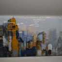 Arjun Neutral Wall Art Painting Abstract Art Wall Decor Canvas, Large Textured Skyline for Living Room Gold Painting Modern Wall Art for Men Bedroom Cityscape Artwork Home Office Wall Decor, 40"x20"