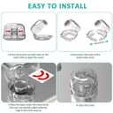 Stove Knob Covers for Child Safety 5 Packs Babepai Upgraded Double-Key Design Universal Size Baby Safety Gas Oven Knob Covers Stove Guard Kid Proofing