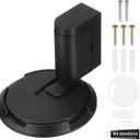 uxcell Magnetic Door Stopper, Silent Magnetic Floor Door Stop with Adhesive, Mechanical Floor Door Stop Shock Absorbing for Bedroom Office Bathroom, Black