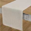 Solino Home Linen Table Runner 60 Inches - 100% Pure Linen Light Natural Table Runner 14 x 60 Inch Ideal for Dresser and Coffee Tables - Summer - Athena