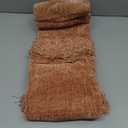 EverGrace Soft Chenille Throw Blanket for Couch, Cozy Plush Fuzzy Decorative Chenille Knit Throw Blanket with Tassels, Lightweight Blanket and Throws for Bed Sofa Gift Home Decor, Clay 50"x60"