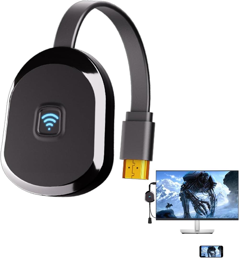 4K Wireless HDMI Display Adapter,TV Adapter for The APP YouTube,for i-Phone, i-Pad, Android, Tablet, Laptop,Window to HDTV/Monitor/Projector, Compatible Miracast, AirPlay, DLNA