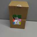 WDS WONDROUS Ceramic Christmas Tree White with Lighted Decor, 2 Pcs Christmas Trees Figurines with Lights, Small Xmas Tree with Star for Tabletop Mantel Shelf Fireplace (5.1x5.1x9.0in, White and Gold)