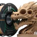 PLA Filament, Wood PLA, 3D Printer Filament, PLA Filament 1.75mm Dimensional Accuracy +/- 0.02mm, 1KG Spool (2.2 lbs), Fit Most FDM Printer (Wood)
