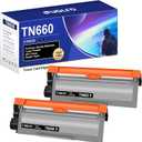 TN660 TN-660 Toner Cartridge - Replacement for Brother TN660 TN630 TN-630 TN-660 Use for HL-L2300D HL-L2380DW HL-L2320D DCP-L2540DW HL-L2340DW HL-L2360DW HL-L2305W Printer(2 Black)