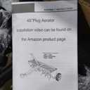 48" Plug Aerator Tow Behind, Lawn Aerator Tow Behind with Universal Hich, Green Painted Galvanized Steel with Tray and Inflatable Wheels, Pull Behind Aerator for Garden, Farm and Lawn