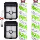 for Bissell CrossWave Pet Pro 2306A CrossWave 1785 Series Replacement Parts 2 Pack 2460 Multi-Surface Pet Pro Cleaner Brush Rolls Tangle-Free+2 Pack 1866 Vacuum Filters Part 1613568 1608684