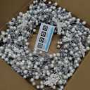 Huashen 24 Inch Winter Front Door Wreath Pearl White Berry Wreath Winter Wreaths for Front Door, Fireplace, Mantel, Xmas Christmas Décor