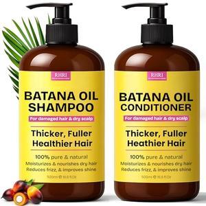 Batana Oil Shampoo and Conditioner Set | Raw Organic Batana Oil for Hair Growth | Clarifying & Thickening Treatment for Thinning Hair | Shampoo and Conditioner for Men & Women