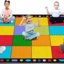 Booooom Jackson Classroom Rug Large Colorful Classroom Carpet with Non-Slip Backing, 9 x 12 ft Children's Classroom Seating Rug Elementary