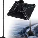 Steel Tamper Tool, 58" Heavy Duty Garden Landscaping Tools with Long Handle, 8x8 Square Dirt Hand Tamper Gardening Tool Set with Rubber Grip for Leveling Ground, Soil, Sand, Driveway