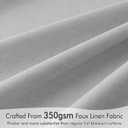 MIULEE 100% Blackout Curtains 120 Inch Long 2 Panels for Bedroom, Thick Luxury Faux Linen Black Out Curtain Room Darkening Back Tab Pleat Window Textured Drapes with Hooks for Living Room, Gery (Grey)