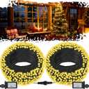 2Pack Connectable Total 132Ft 400 LED Christmas Lights with Timer, Green Wire Fairy Starry String Lights Plug in, 8 Modes and Memory, forIndoor Outdoor Xmas Tree Wedding Party Decoration,Warm White