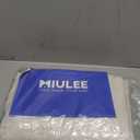 MIULEE Natural White Linen Curtains 63 Inch Length 2 Panels Set for Living Room Bedroom Semi Sheer Light Filtering Farmhouse Rod Pocket Short Soft Thick Linen Textured Window Drapes W42XL63