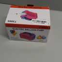 IDAODAN Electric Balloon Pump, Portable Electric Balloon Blower Machine Balloon Air Pump Dual Nozzle Rose Red 110V 600W Balloon Inflator for Party Decorations