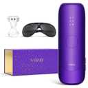IPL Laser Hair Removal Device For Women: Permanent Hair Removal With Ice-Cooling Care Function, to 999,999 Flashes Nearly Painless & Long-Lasting Results For Fast Full Body, Holiday Gifts Purple
