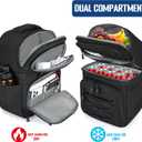 MOZETO Lunch Cooler Backpack Double Deck Lunch Box Backpack Insulated Leakproof Compartments Coolers Bag for Beach Travel Picnic Lunch Hiking BBQ Camping