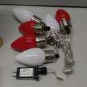 12 Pack C9 Christmas Lights Outdoor, Jumbo Bulbs Outdoor Christmas Decorations Plug in with Timer, Waterproof Pathway Lights for Outside Indoor Party Yard Garden Wedding Xmas Decor (Red and White)