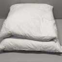 18x18 Decorative Throw Pillow Inserts-Down Feather Pillow Inserts-Square-Cotton Fabric-Set of 2-White.