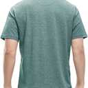 VEBOON Men's Polo Shirts Long and Short Sleeve Cotton Blend Heather Moisture Wicking Casual Collared Shirts (Black, L)