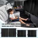 3PCS Upgraded Rear Car Window Shades,2PCS Window Shade for Car & 1PC Cars Privacy Curtain with Storage Pockets,Essential Windows Cars Shades for Sun Shading & Privacy Protection