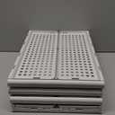 4 Pack Stackable Closet Storage Basket - Stackable Storage Bins, Multifunctional & Foldable Closet Organizer Divided, Wardrobe Cupboard Space-Saving Clothes Storage Hat Organizer, White