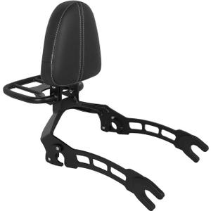 Motorcycle Upright Sissy Bar Backrest Passenger Seat Replacement for Indian Scout 2015-2024 Scout Sixty 2016-2024 Scout ABS 2019-2020 Detachable Backrest Luggage Rack
