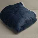 Thickened Bed Blanket Quilt in Winter, Three-Layer Flannel Quilted Blanket, Filled with Down Cotton, Light and Comfortable, The Best Gift in Winter,Blue,200x230cm