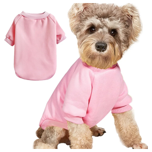 Puppy Sweater for Small Dogs Clothes Warm Winter Cat Clothe Pet Sweatshirt Knitwear Doggie Kitten Clothing, Pink, X-Large