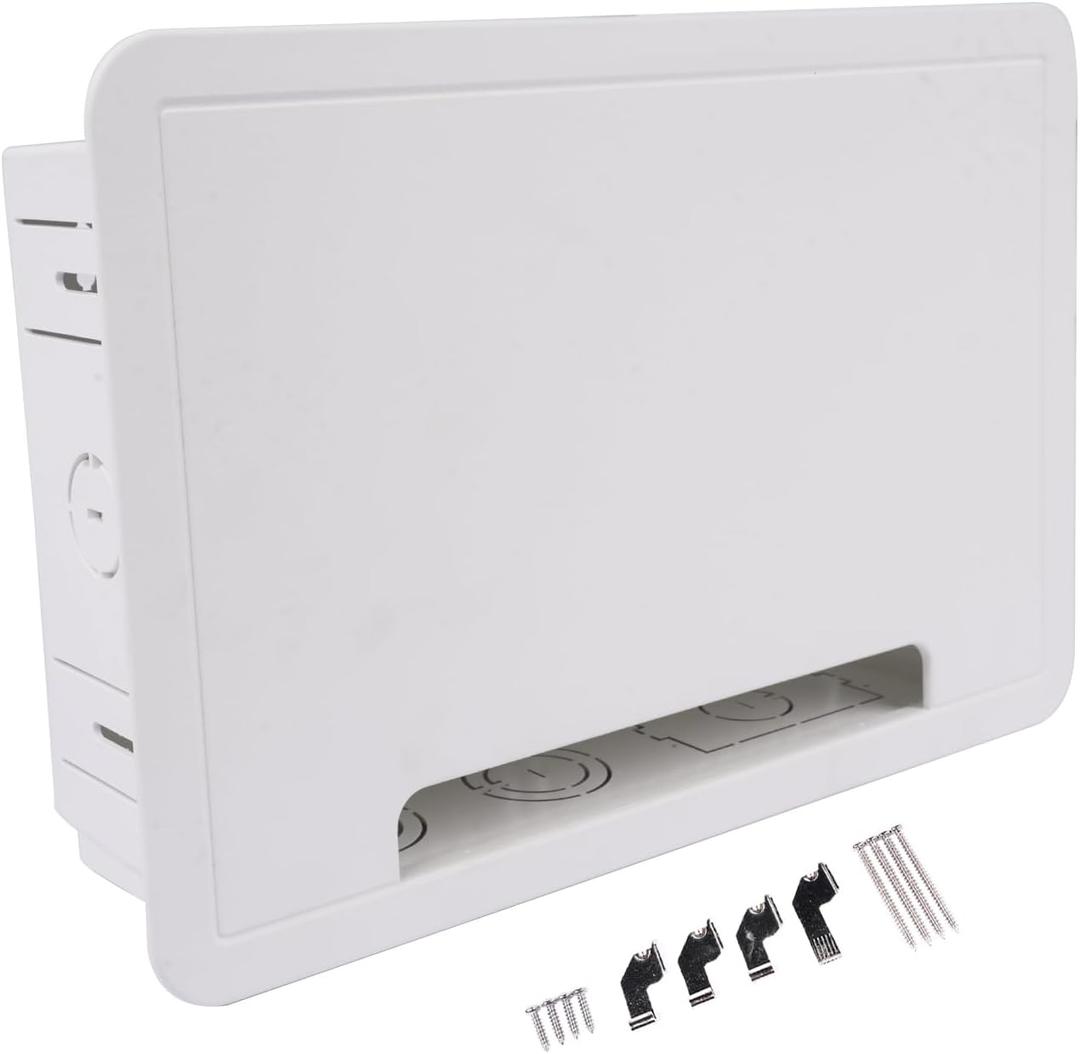 in Wall Cable Management Kit 9" in-Wall TV Media Box Recessed TV Outlet & Network Enclosure - Replacement for Working with Roku, Apple TV, Fire TV Stick