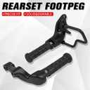 Motorcycle Footpegs Rear Passenger Foot Pegs Replacement for Indian Scout 2015-2025 Scout Sixty 2016-2025 Scout Bobber 2018-2025 Foot Rests Pedal (black)