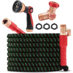 Pocket Hose Ballistic Double UV Edition 100 FT Expandable Garden Hose w/Pocket Pivot Swivel Connector, Anti-Burst Sleeve Reinforced w/Bulletproof Fiber, Lightweight, No-Kink, Compact, AS SEEN ON TV