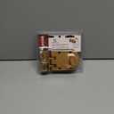 Prime-Line U 9970 Deadlock  Jimmy-Resistant Design Prohibits Forced Entry by Spreading of Door Frames  Single Cylinder Diecast Metal Lock With a Brass Finish and Angle Strike (Single Pack)