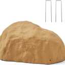 VEVOR Faux Rock Cover, Outdoor Fake Rock Well Pump Cover, Realistic Natural Texture, Lightweight & Weather-Resistant Artificial Boulder for Landscaping Garden Yard Dcor, Sand Yellow, Small Size