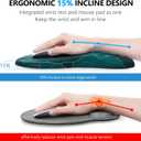 Mouse Pad Wrist Support, Laokiiy 2 in1 Keyboard Wrist Rest+ Ergonomic Mouse Pad, Non-Slip Wrist Rest for Computer Keyboard, Made Easy Typing & Relieve Wrist Pain Banana Leaf Green