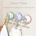Suction Cup Hooks on Shower Glass Door Window Removable Bathroom Towel Loofah Hooks No Drill Wreath Hanger for Front Door(Cream Green,2 PCS)