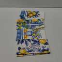 FuWeave 4 Pcs Blue and Yellow Lemon Kitchen Towels Set 16 x 24 Inch, Capri Lemon Party Decorations, Italian Summer Party Decorations for Lemonade Theme Bridal Shower Supplies, Italy Amalfi Gifts