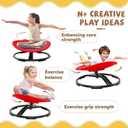 Zhenx Spinning Chair for Autistic Kids (Ages 3-18) - 220LBS Capacity Sensory Swivel Seat - Sensory Toy for Teens with ADHD/Autism - Sit and Spin Calming Gift to Improve Focus & Body Balance (Red), 21x19 Inch