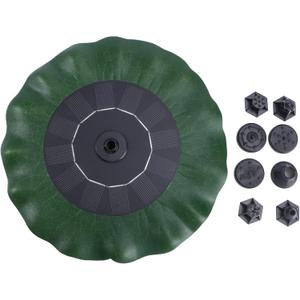 DOITOOL Solar Bird Bath Fountain Pump: Floating Solar Fountain Outdoor with 8 Nozzle, Powered Water Pump Lotus Leaf for Bird Bath, Pond, Poo