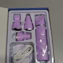 Veeconn Dog Grooming Clippers Kit-Electric Rechargeable Cat Trimmer Tools-Cordless Quiet Pet Nail Paw Grinder-4 in 1 Multifunctional Low Noise Shaver-Razor for feet Face Ears Toenail Eye (Purple)