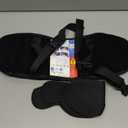 Travel Pillows for Airplanes, Airplane Pillow for Long Flight, Airplane Head Strap with Eye Mask for Sleep, Travel Neck Pillow for Car Road Trip, 360 Support Headrest, Stop Bobblehead, Black